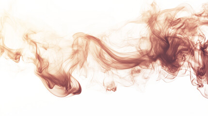 abstract rust red smoke wavy lines curling isolated on transparent background
