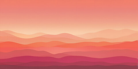 Obraz premium Sunset Mountains: Abstract layered mountain landscape bathed in warm sunset hues. A minimalist design perfect for calming and serene backgrounds. 