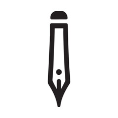 Minimalist pen logo with white background
