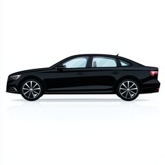 Fototapeta premium Elegant Luxury Car on White Background