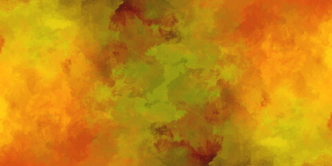 Abstract Watercolor marbled painting Chalkboard. Yellow orange background with distressed vintage texture. vibrant watercolor gradient transitions from fiery red and orange to sunny yellow and serene.