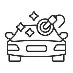 Car wash outline icon, editable vector illustration and transparent graphic element. Isolated on white background