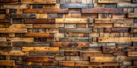 Rustic bourbon barrel staves repurposed as decorative wall paneling for interior design