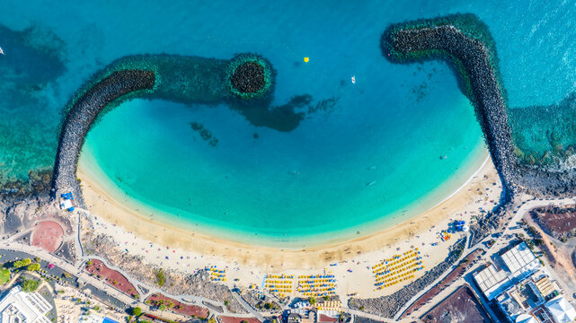 Aerial view of Lanzarote Canary Island