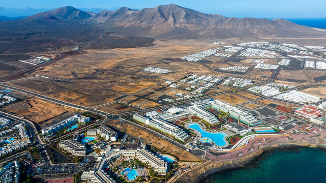 Aerial view of Lanzarote Canary Island