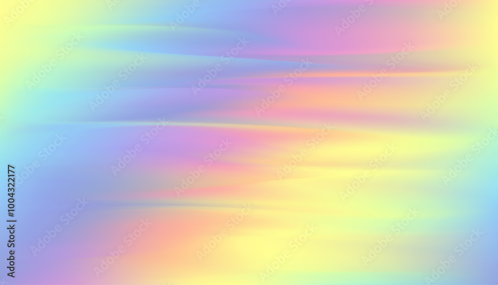 Poster Gradient mesh abstract background. Futuristic holographic backdrop with gradient mesh. 90s, 80s retro style. Iridescent graphic template