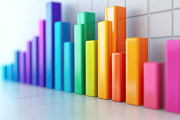Colorful bar graph illustrating data trends and analysis.