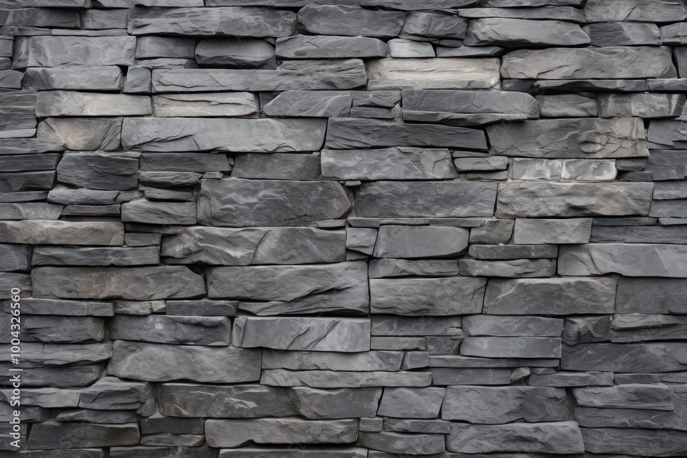 Poster Grey flagstone wall architecture backgrounds rock.