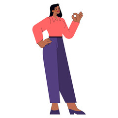 Businesswoman. Flat Vector Illustration