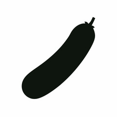 Cucumber Vector Illustration Isolated on White Background Fresh Green Vegetable Clipart