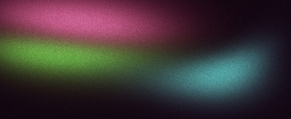Dark blue green pink abstract grain noisy background header banner poster design, copy space 