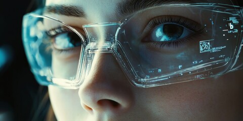 Cybernetic augmentation through human-machine interfaces, illustrating the enhancement of human abilities using advanced interfaces.