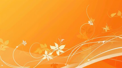Vibrant Simple Design on Orange Background: A Lively and Appealing Vision. Admire the Energy and Creativity.