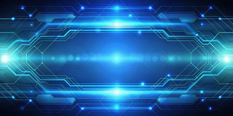 Obraz premium Abstract blue gradient technology background with futuristic design for digital projects