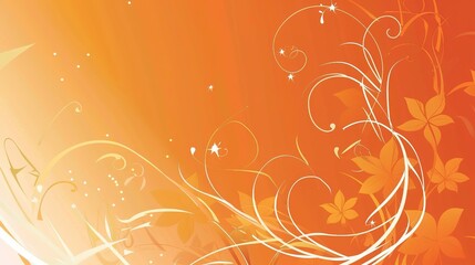 Vibrant Simple Design on Orange Background: A Lively and Appealing Vision. Admire the Energy and Creativity.