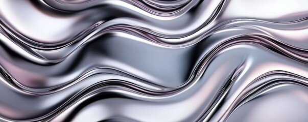Abstract silver wave pattern creating a dynamic, modern feel suitable for various design projects.