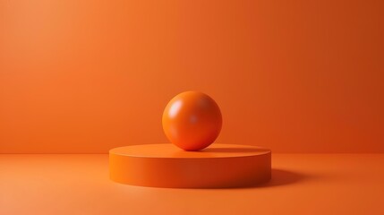 Vibrant Simple Design on Orange Background: A Lively and Appealing Vision. Admire the Energy and Creativity.