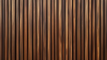 Wall made of wood. Wooden panels made from slats. Texture of vertical timber lines