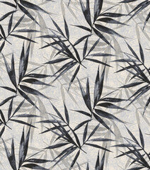 Seamless textures leaves pattern. Modern soft print.