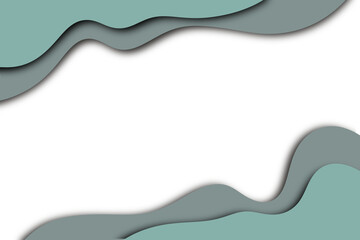 wavy abstract background with paper cut style