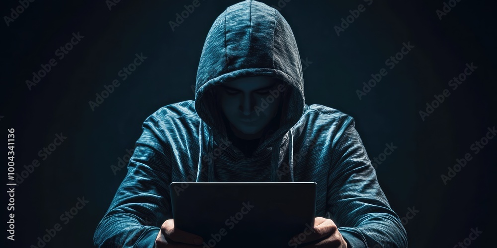 Poster promoting internet safety against identity theft: enhancing protection against phishing and identity