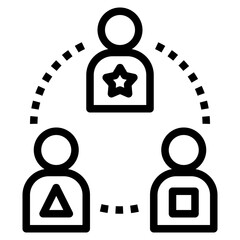 diversity outline style icon