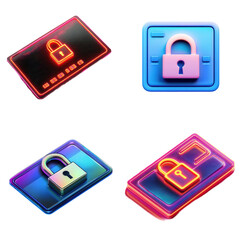 Obraz premium Modern Credit Card Icon for Online Payment Authorization