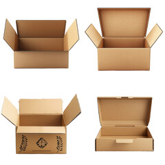 Open Cardboard Box for Product Packaging Showcase