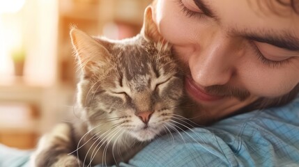 Daily Care for a Cat by Loving Owner