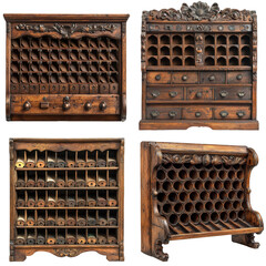 Vintage Mail Sorting Rack with Pigeonholes in Classic Design