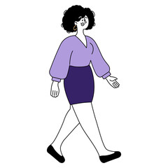 Businesswoman. Flat Vector Illustration