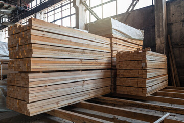 Warehouse with various types of timber