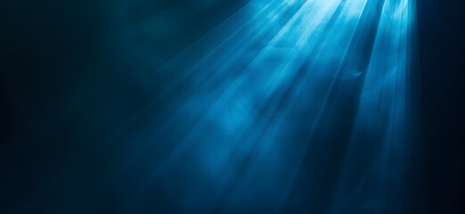 Abstract Blue Light Beam on Dark Background