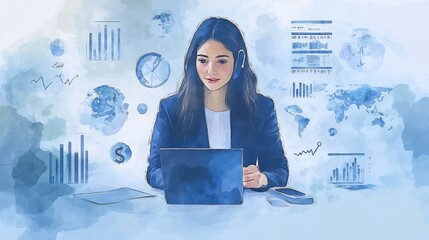 Financial Advisor Working on a Call