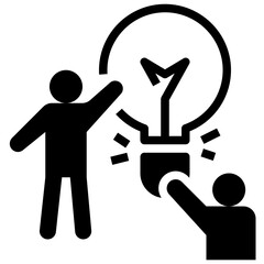 creative glyph style icon