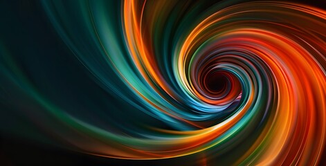 Obraz premium Abstract Swirling Colors on Black Background