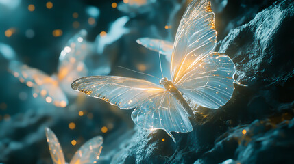 Ethereal Molecules as Shimmering Butterflies Enhancing Textures