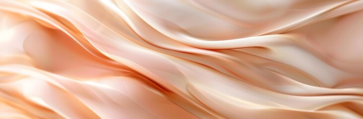 Abstract Peach & Brown Satin Fabric Background