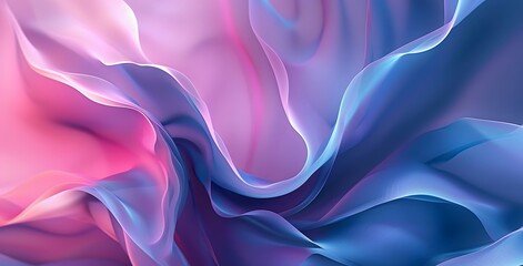 Fototapeta premium Abstract Pink & Blue Swirling Digital Art