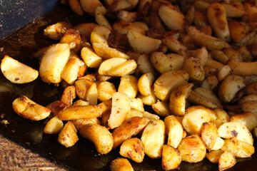 A lot of fried potatoes