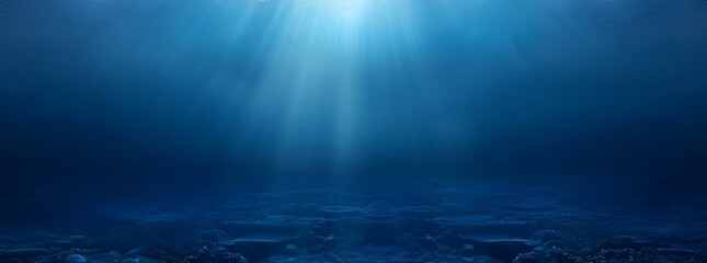 Fototapeta premium Ocean Depth Gradient Background with Light Beam