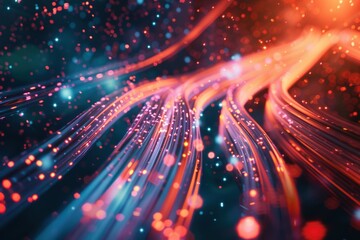 A colorful image of a wire with red, blue, and green lines, generative ai image