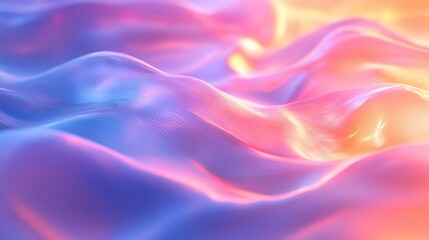Obraz premium Abstract Gradient Waves in Pink and Blue Tones