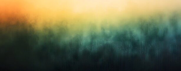 Abstract Grainy Gradient Background in Green, Blue and Yellow Tones