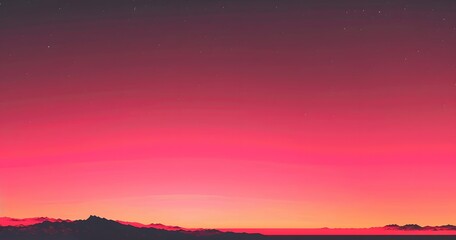 Obraz premium Pink, Orange & Black Gradient Night Sky