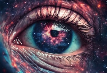 The universe reflecting in an eye