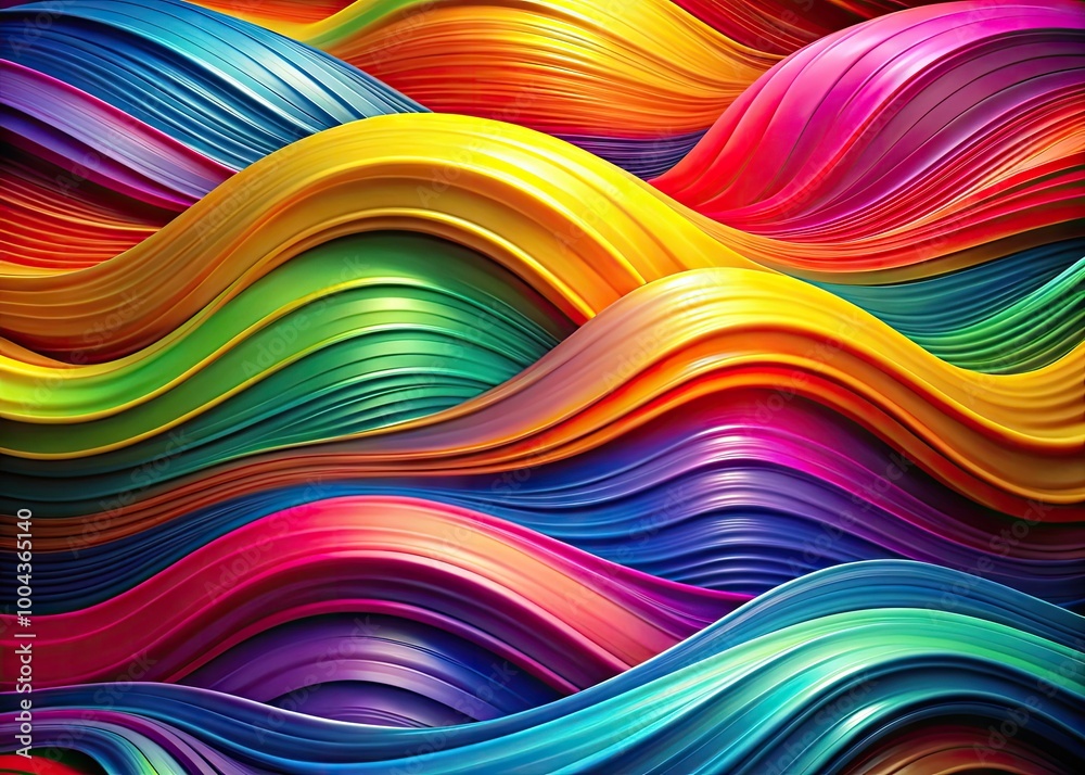 Aufkleber vibrant abstract background with colorful waves and flowing patterns for modern design projects