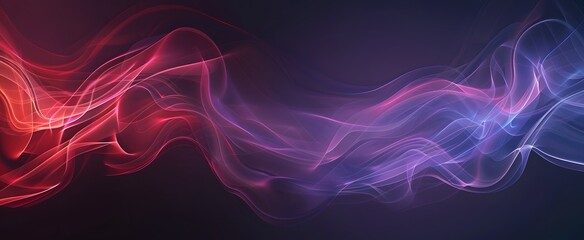 Fototapeta premium Abstract Purple Red Gradient Flowing Lines Background