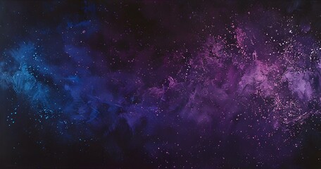 Obraz premium Abstract Purple and Blue Nebula with Stars