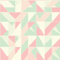Geometric seamless pattern of triangles and squares